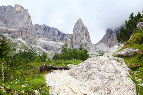 hiking to rifugio comici - peak twelve, la lista, croda dei toni, alps, dolomites, Italy