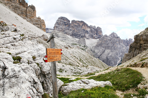 Dolomites, Alps, Italy – Piani di Cengia and Tre Cime di Lavaredo photo