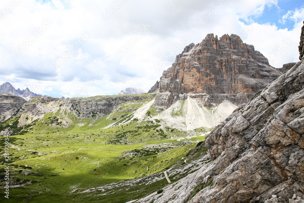 Obraz premium Dolomites, Alps, Italy – Piani di Cengia and Tre Cime di Lavaredo