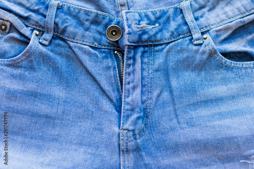 blue jeans close-up,front view