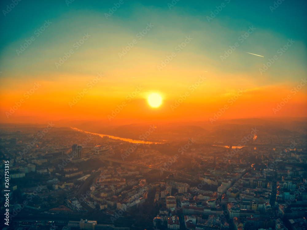 Prague aerial summer