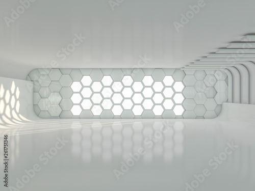 Fototapeta Naklejka Na Ścianę i Meble -  Abstract modern architecture background. 3D rendering