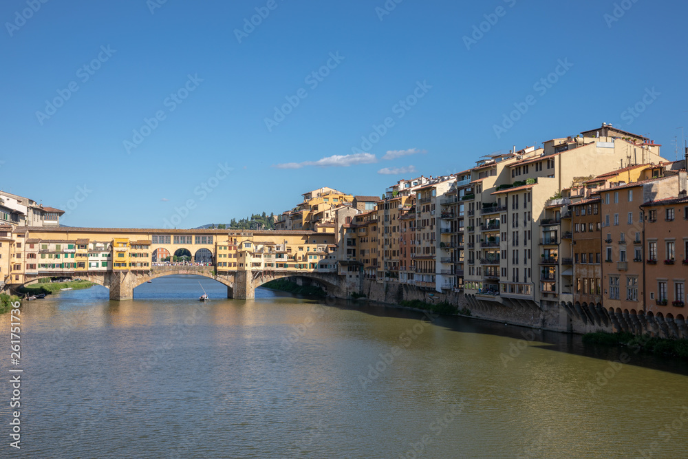 Panoramic view on Ponte Vecchio (Old Bridge)