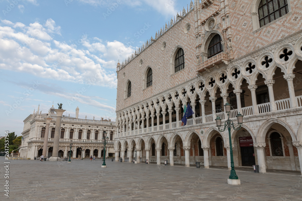 Panoramic view of Doge's Palace (Palazzo Ducale) on Piazza San Marco