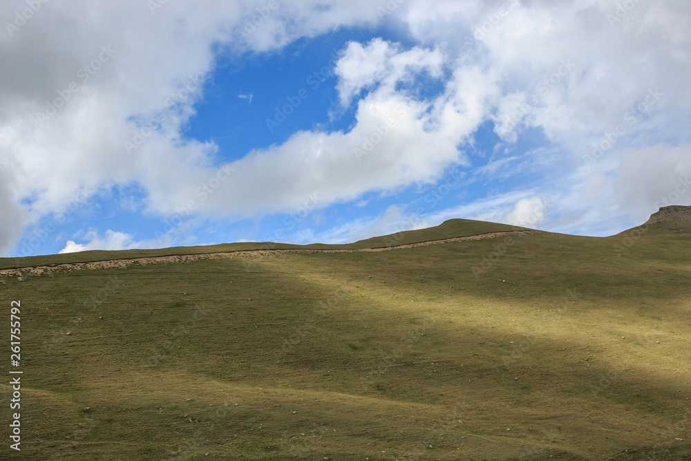 Panorama view of mountains scenes in national park Dombay, Caucasus Panorama view of mountains scenes in national park Dombay, Caucasus