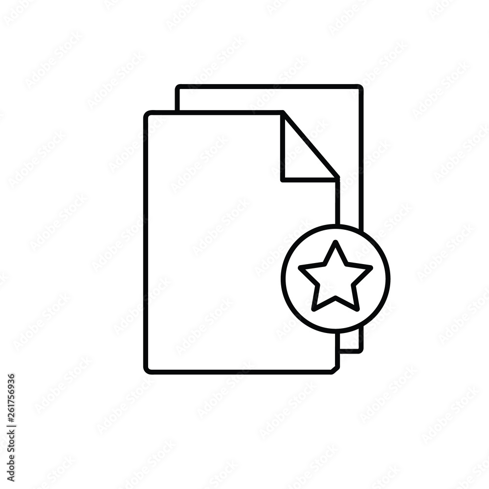 Special document line icon Special document line icon