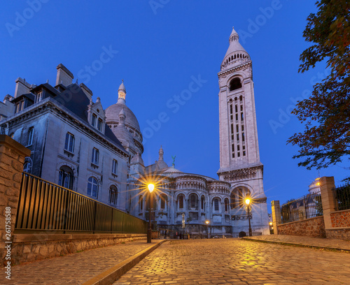 Paris. Sacre Coeur in the early morning.
