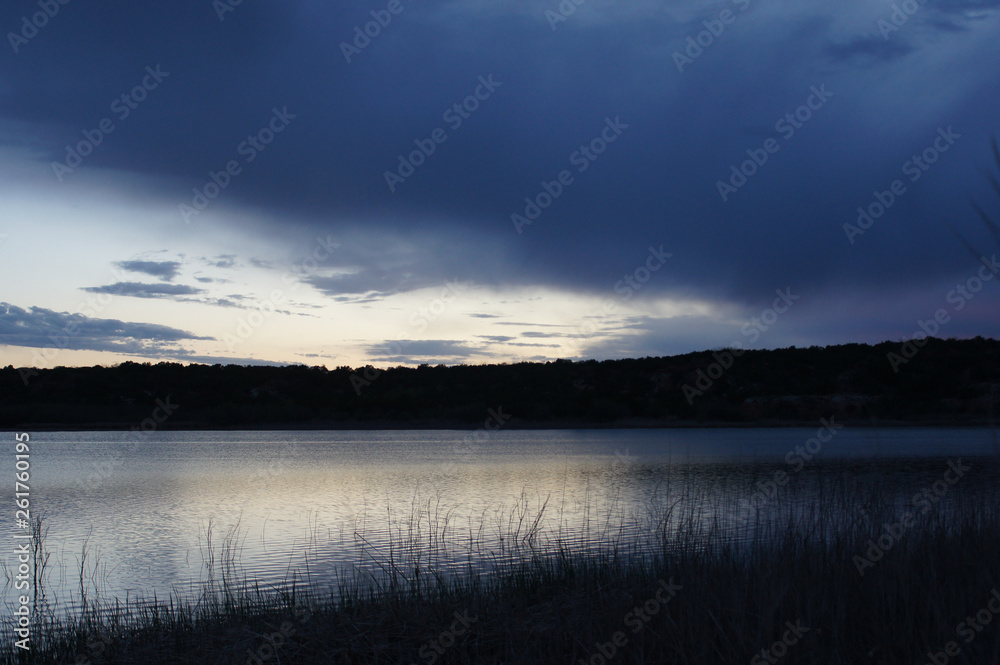 Cloudy Lake Sunset