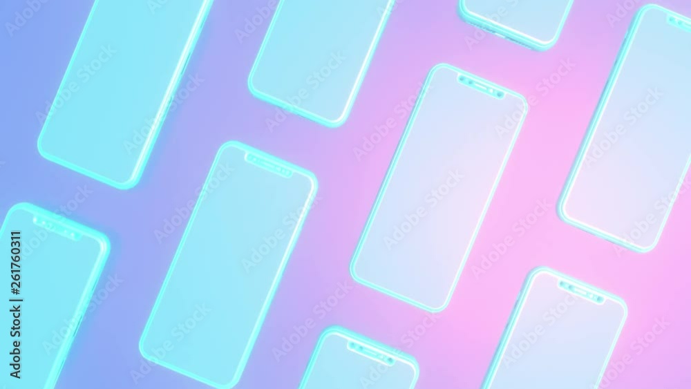CG smart phone. Sliding group of smart phone animation. CG smart phone. Sliding group of smart phone animation.