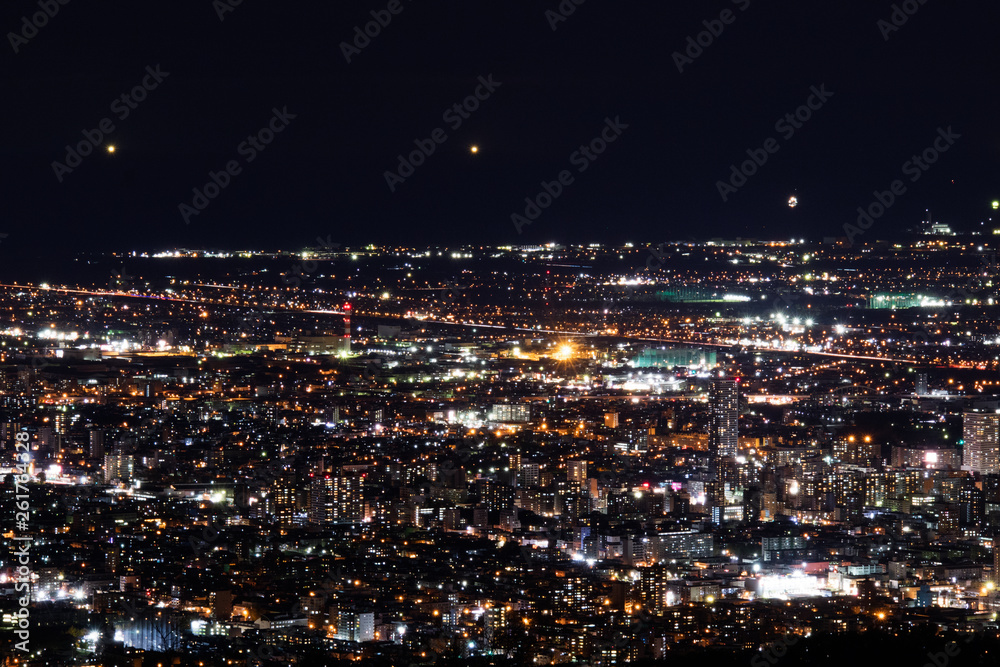 The overlooking of night Sapporo city / 藻岩山からの札幌夜景