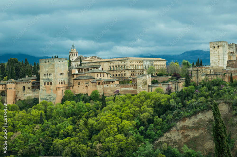 Arab fortress of the Alhambra of Granada
