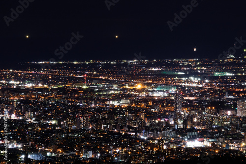 The overlooking of night Sapporo city / 藻岩山からの札幌夜景
