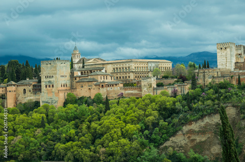 Arab fortress of the Alhambra of Granada