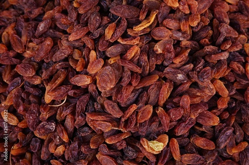 Group of raisin, currant, texture background