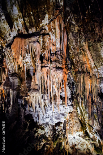 Beautiful creations inside Postojnska jama cave in Slovenia