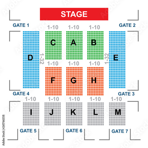 Concert Hall - stage and seats plan