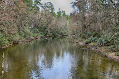 "The Linville River" River at Linville Falls on a cloudy evening in the spring ZDS Ponds, creeks and Rivers Collection
