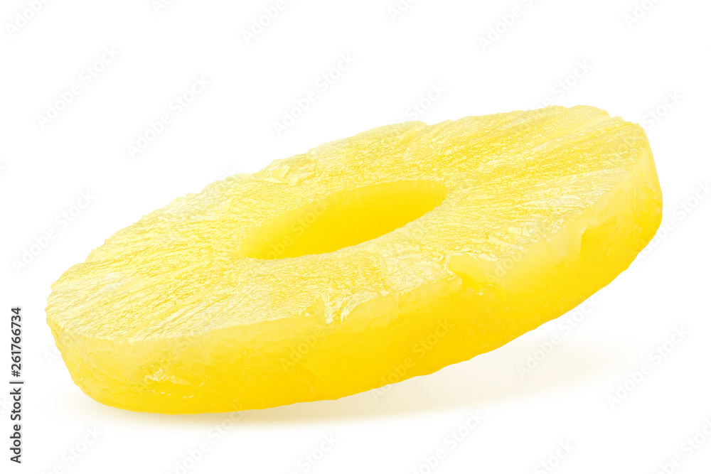 pineapple slice, ring, isolated on white background, clipping path, full depth of field pineapple slice, ring, isolated on white background, clipping path, full depth of field