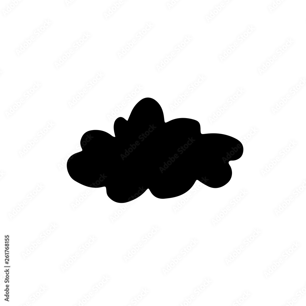 Cute cartoon hand drawn thundercloud icon. Sweet vector black and white thundercloud icon. Isolated monochrome doodle thundercloud icon on white background. Cute cartoon hand drawn thundercloud icon. Sweet vector black and white thundercloud icon. Isolated monochrome doodle thundercloud icon on white background.