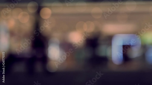 Wallpaper Mural 4K Bokeh blur, many people are walking. Travel in the night. Torontodigital.ca