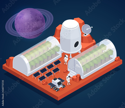 Isometric Space Base Composition