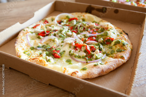 Chicken Pesto Pizza in Deli...