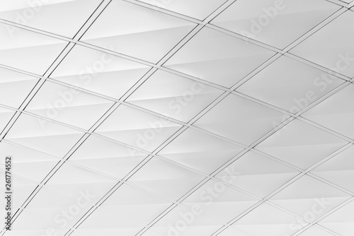 White roof texture. Abstract background. Modern architecture pattern decorated in building.