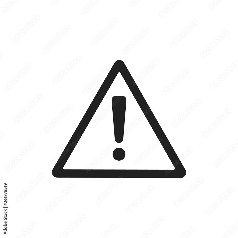 Warning sign icon. Vector. Isolated. Warning sign icon. Vector. Isolated.