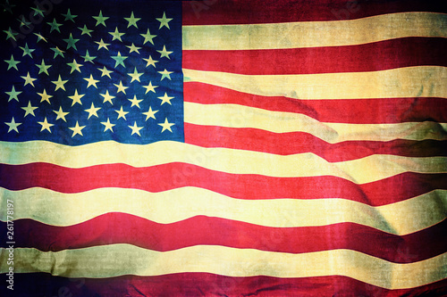American US flag background, vintage texture