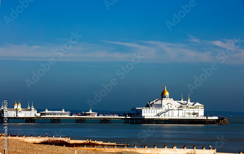 Eastbourne Pier on a sunny Winter's day, East Sussex, England, UK.