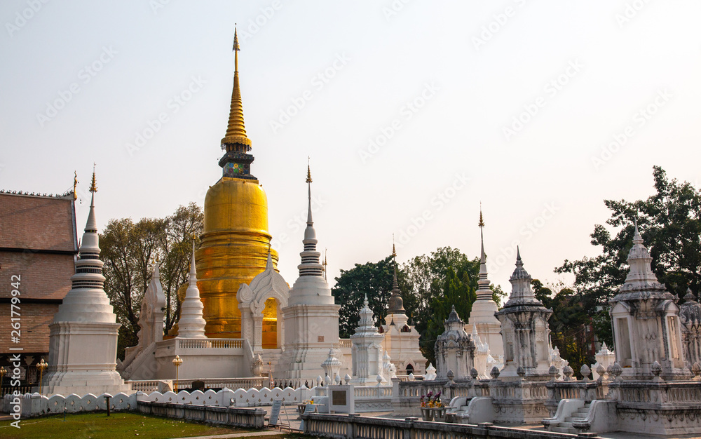 Fototapeta premium Wat Suan Dok temple, located in Chiang Mai Province, Thailand