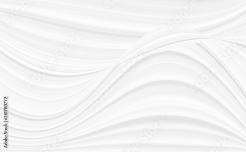 Fototapeta Naklejka Na Ścianę i Meble -  White background with wavy lines, pattern with a cosmic air pattern. Texture of smooth patterns for wallpaper in modern style.