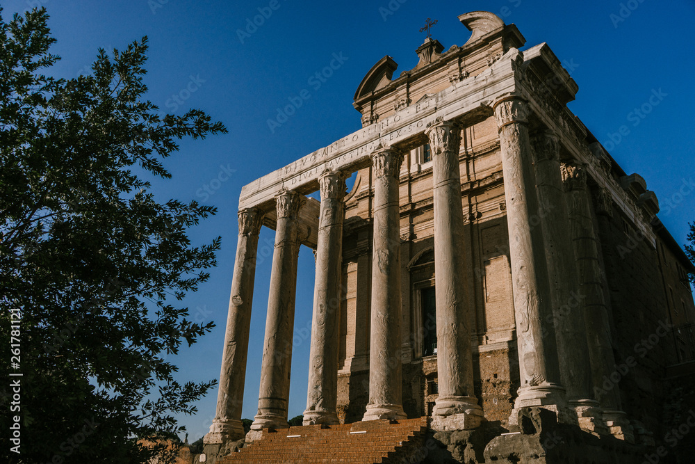 ROME, ITALY - 12 SEPTEMBER 2018: Palatino ruins in Rome
