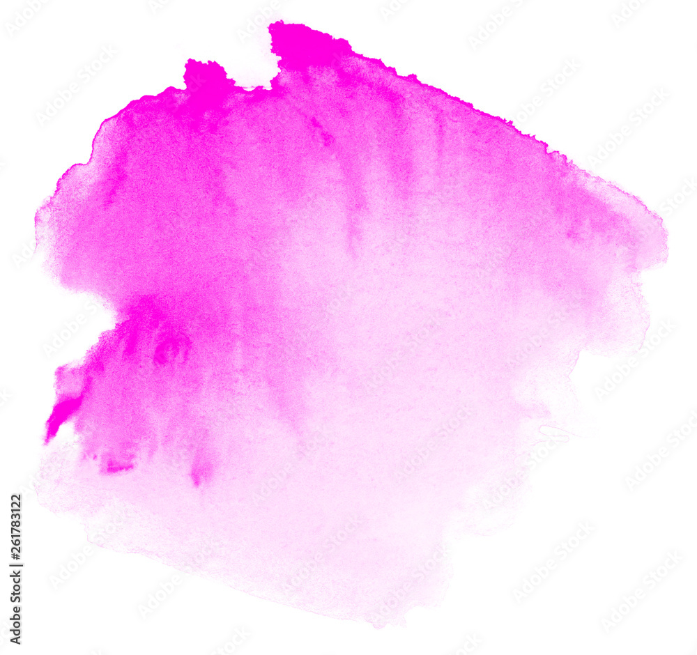 stain with watercolor magenta paint