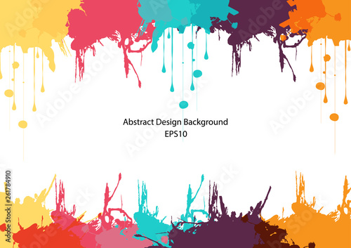 abstract splatter color design background. Bright watercolor. illustration vector design