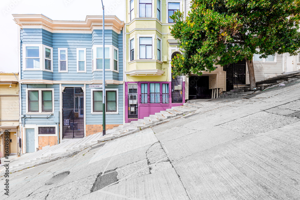 San Francisco urban scene, California, USA - obrazy, fototapety, plakaty 