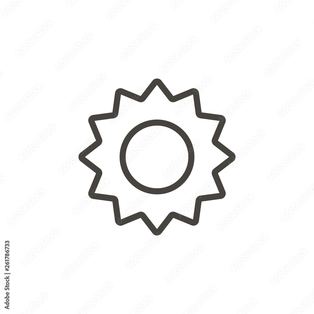 Sun vector icon. Element of weather for mobile concept and web apps illustration. Thin line icon for website design and development. Vector icon