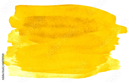 Vibrant Yellow watercolor abstract background, stain, splash paint, stain, divorce. Vintage paintings for design and decoration. With copy space for text.