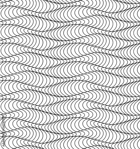 Wallpaper Mural Vector seamless texture. Modern geometric background. Mesh with tangled threads. Torontodigital.ca