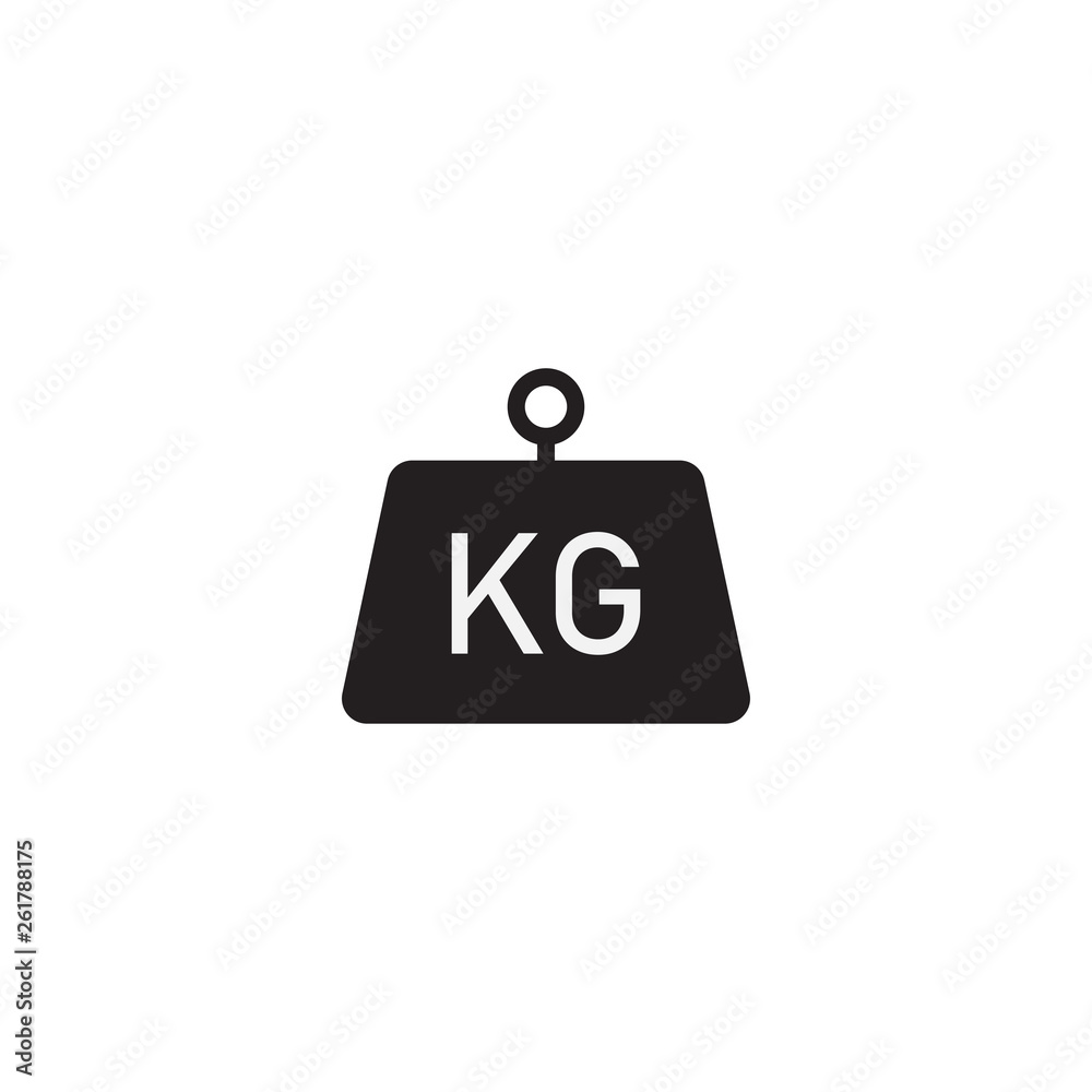 Kilogram vector icon flat style isolated on white background Kilogram vector icon flat style isolated on white background