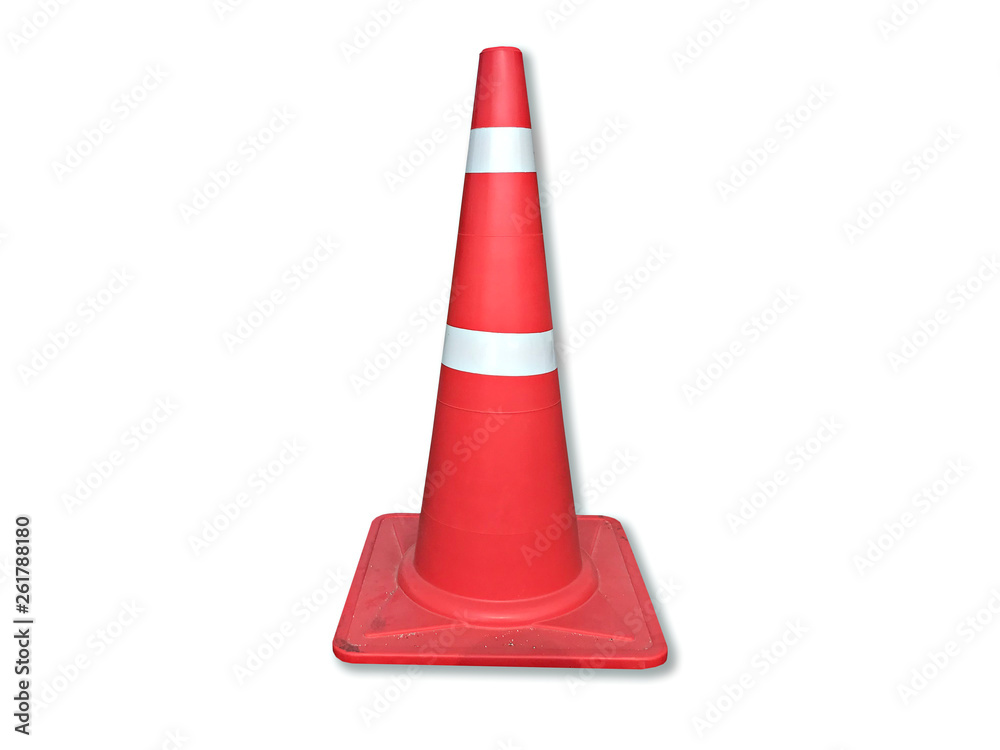 Traffic cone traffic Orange. rubber or plastic traffic cone in orange color isolated on white background. Traffic cone traffic Orange. rubber or plastic traffic cone in orange color isolated on white background.