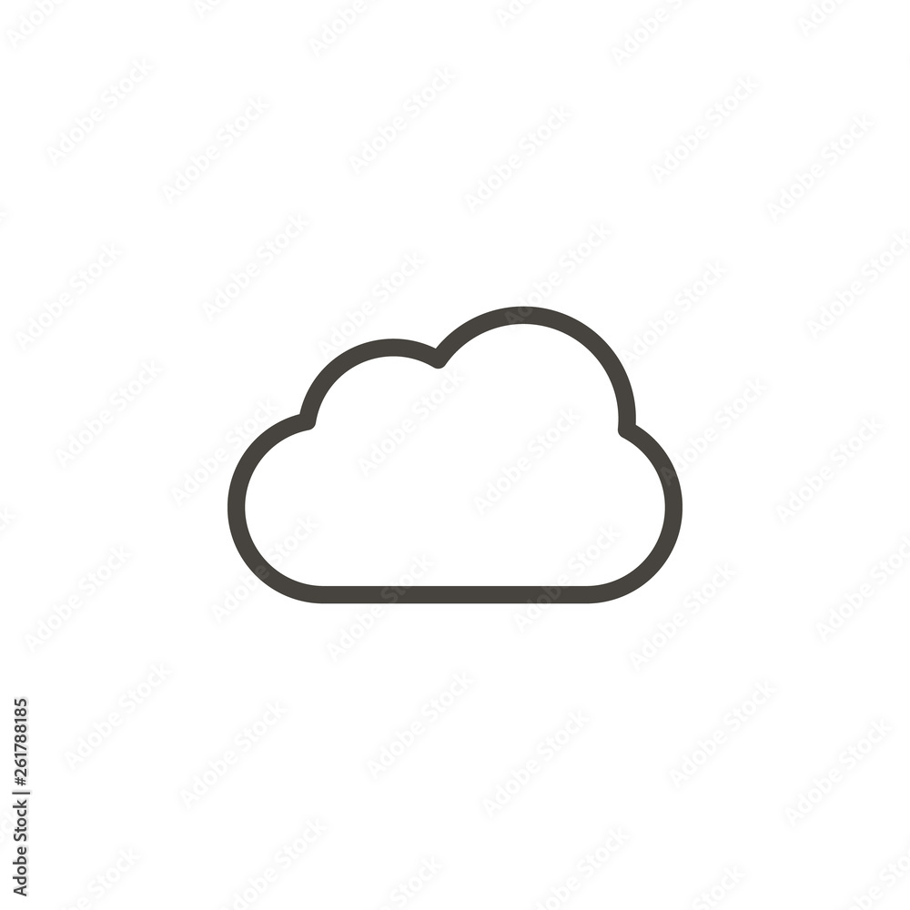 Cloud vector icon. Element of weather for mobile concept and web apps illustration. Thin line icon for website design and development. Vector icon Cloud vector icon. Element of weather for mobile concept and web apps illustration. Thin line icon for website design and development. Vector icon