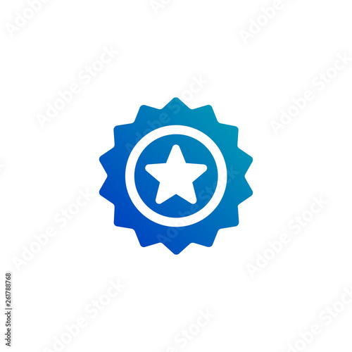 Seal starbadge flat icon, V...