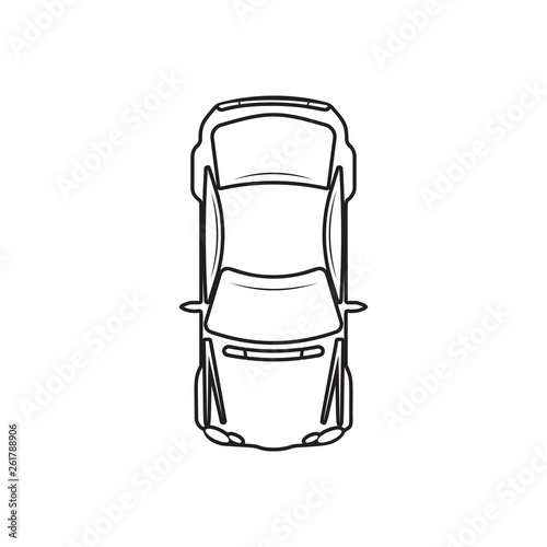 sport car icon. Element of Transport view from above for mobile concept and web apps icon. Outline, thin line icon for website design and development, app development
