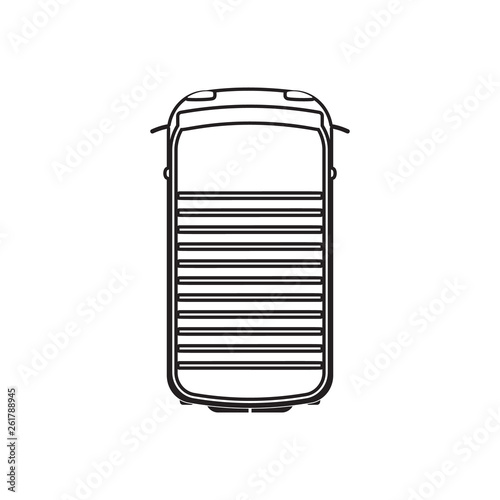 mini van icon. Element of Transport view from above for mobile concept and web apps icon. Outline, thin line icon for website design and development, app development