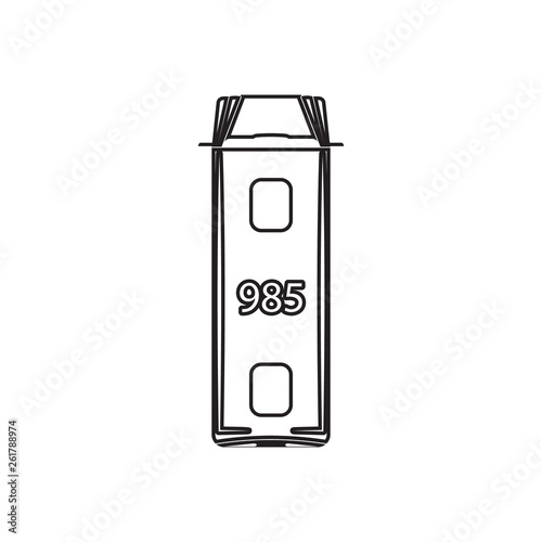 school bus icon. Element of Transport view from above for mobile concept and web apps icon. Outline, thin line icon for website design and development, app development