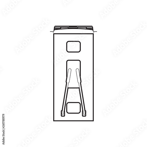 trolleybus icon. Element of Transport view from above for mobile concept and web apps icon. Outline, thin line icon for website design and development, app development