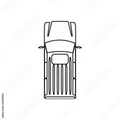 off road vehicle icon. Element of Transport view from above for mobile concept and web apps icon. Outline, thin line icon for website design and development, app development