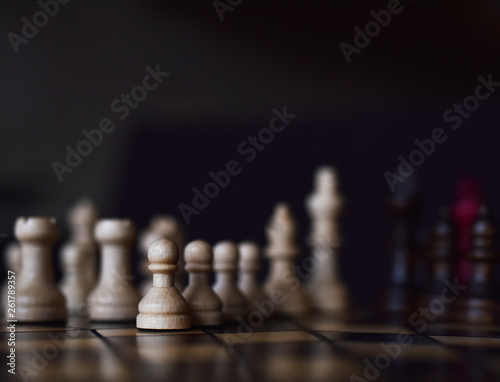 Wallpaper Mural wooden chess pieces on the Board Torontodigital.ca