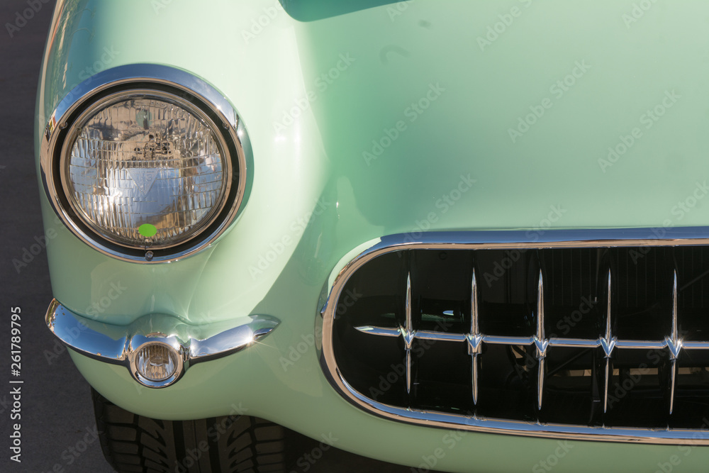 Car part art is specifically cropped to create interesting designs from classic American cars 04/06/2019